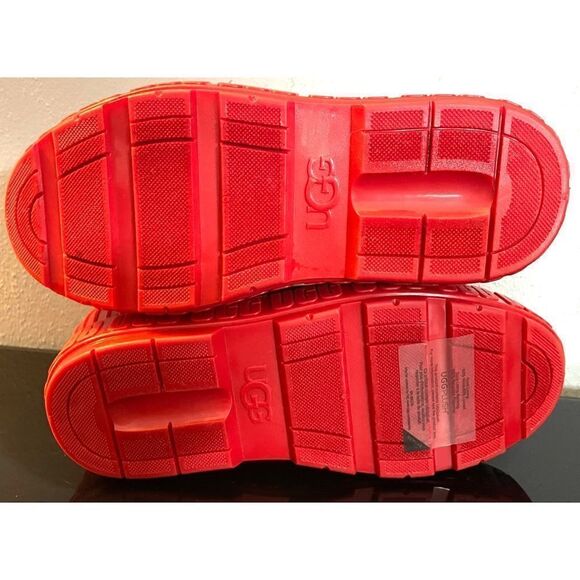 NWOB UGG Drizlita Rain Snow Boots KIDS BIG GIRLS SIZE 4 SAMBA RED UGG 1130361K - Picture 13 of 13
